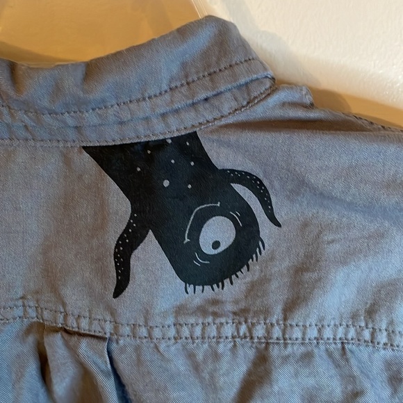 Boys button down shirt with monsters - Picture 6 of 7